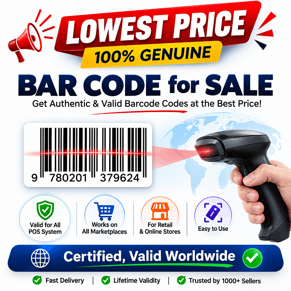 UPC EAN Certified Barcode Label for Marketplace